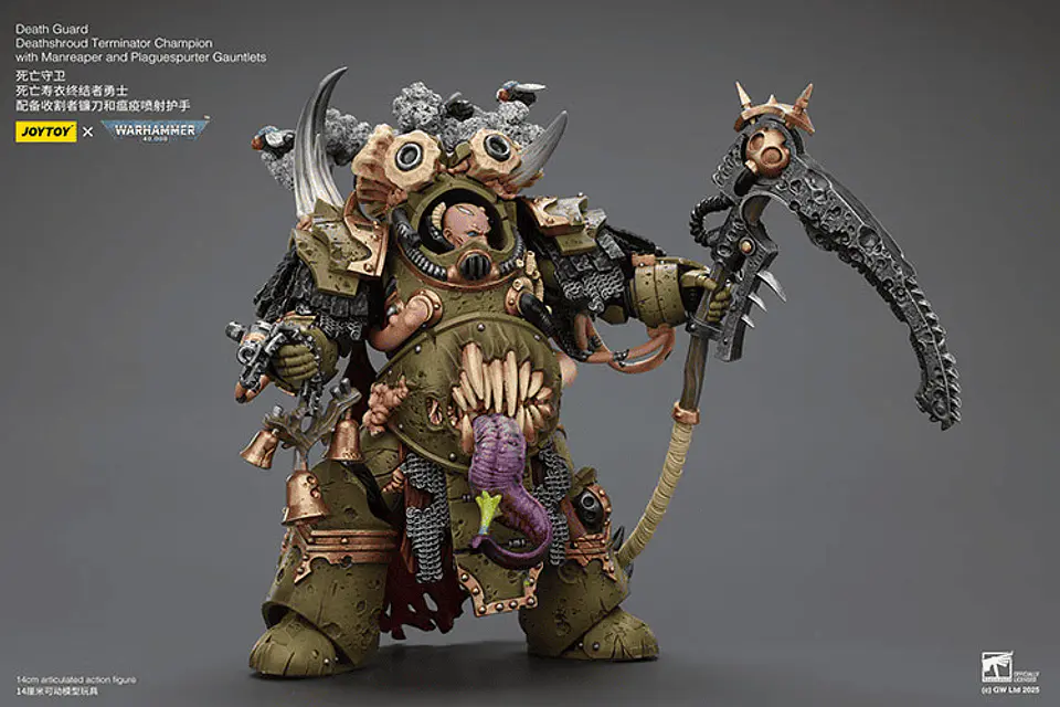 Death Guard Campeón Terminator Deathshroud con Guanteletes Segador de Hombres y Lanzaplagas 8