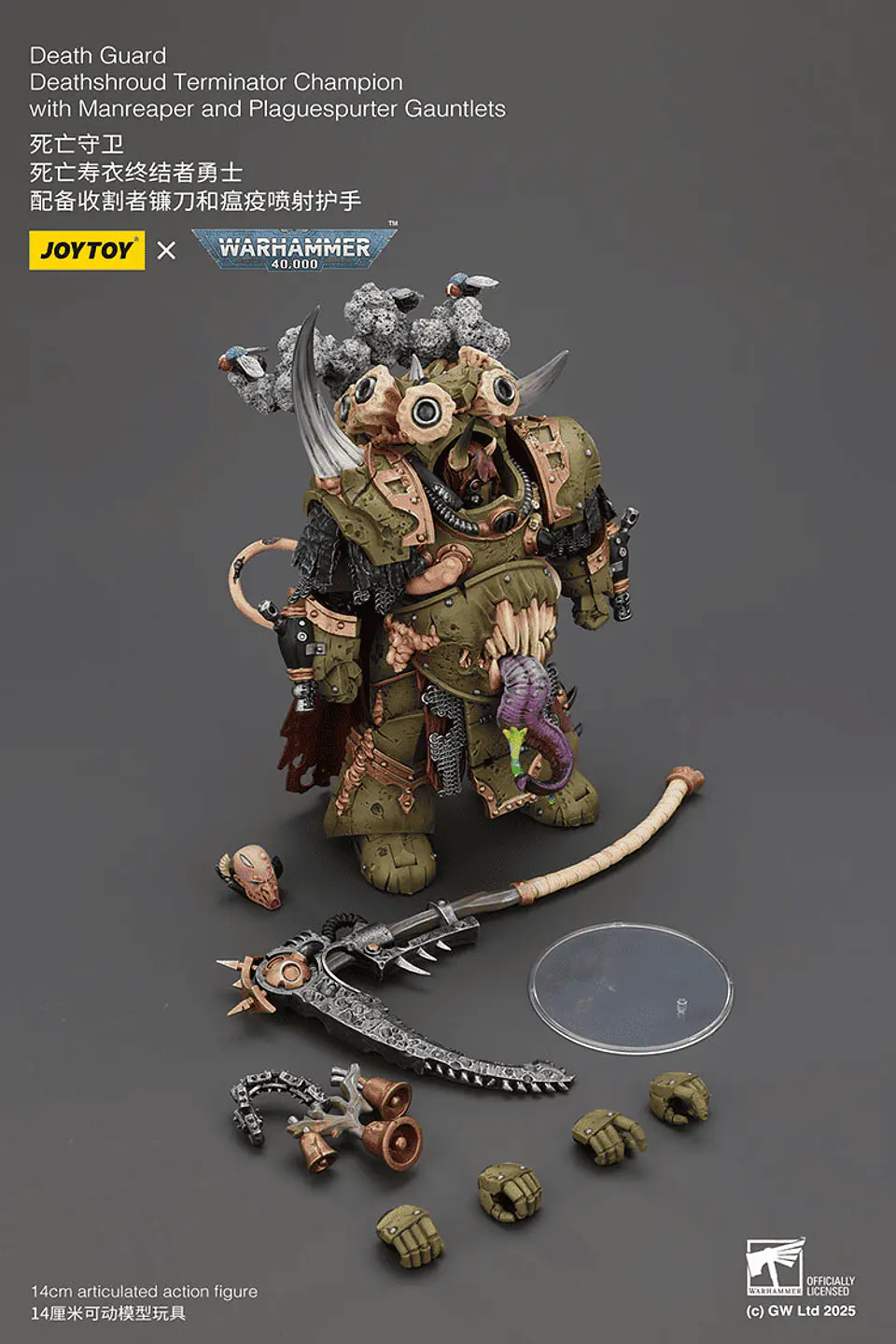 Death Guard Campeón Terminator Deathshroud con Guanteletes Segador de Hombres y Lanzaplagas 9