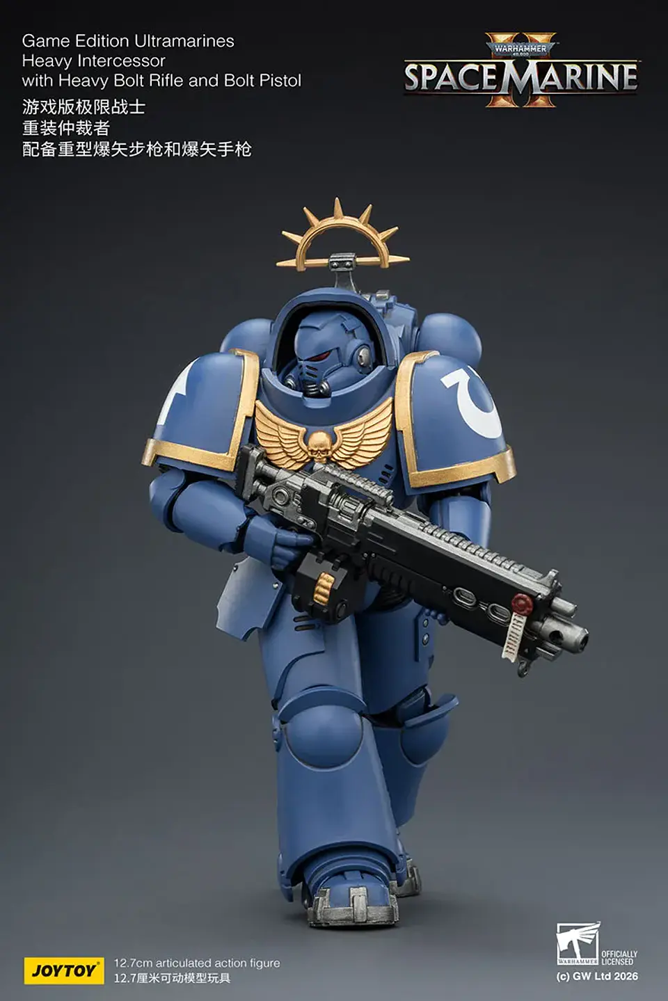 Ultramarines Intercesor Pesado Con Rifle Pesado de Perno y Pistola de Perno 6