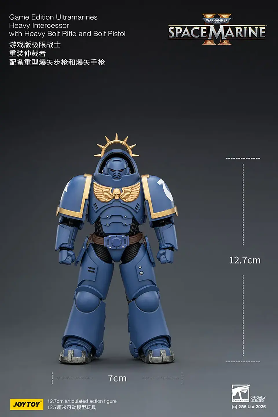 Ultramarines Intercesor Pesado Con Rifle Pesado de Perno y Pistola de Perno 10
