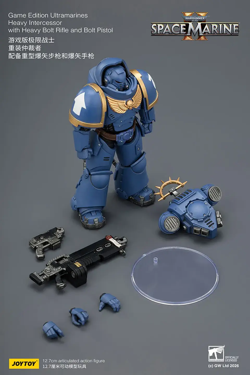 Ultramarines Intercesor Pesado Con Rifle Pesado de Perno y Pistola de Perno 9