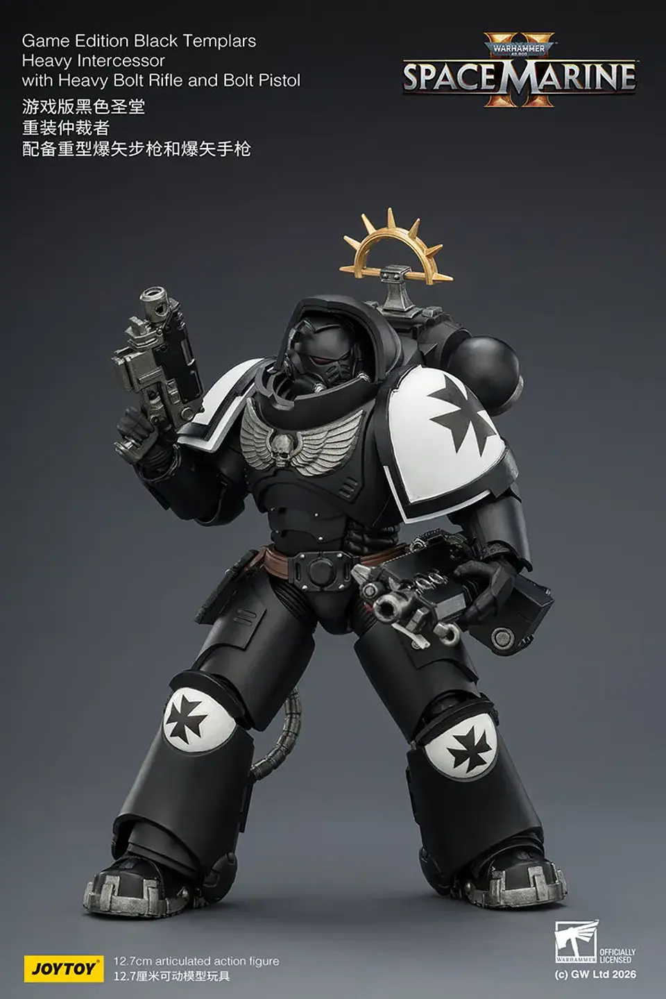 Black Templars Intercesor Pesado Con Rifle Pesado de Perno y Pistola de Perno 9