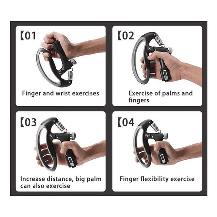 Hand Grip Profesional Resistencia 100kg Con Contador Digital 3