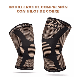 Rodillera de Compresión con Hilos de Cobre - TALLA S