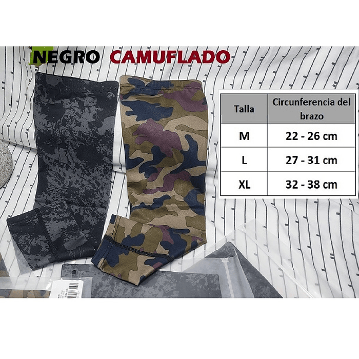 Mangas Deportivas Protección UV - CAMUFLADO M 2