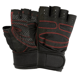 Guantes con muñequera par de guantes NEGRO TALLA S