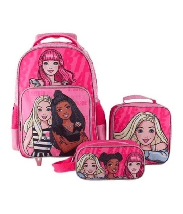 Pack Barbie Mochila Trolley +  Lonchera + Estuche / Jp Ideas