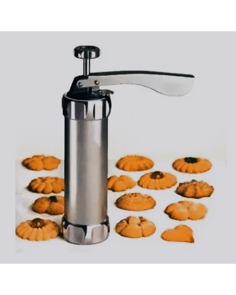 Pistola Prensa Galletas Acero Inoxidable 10 Moldes/ Jp Ideas