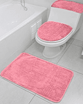 Set Alfombras De Baño 3 Piezas Pelo3cm Color Liso / Jp Ideas