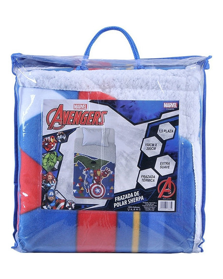 Frazada Polar Sherpa 150x200 Avengers Gem, 817865 Color Diseño