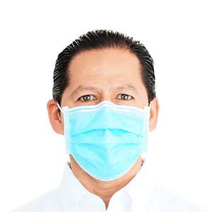 Tapabocas 3 Pliegues Termo Sellado Azul