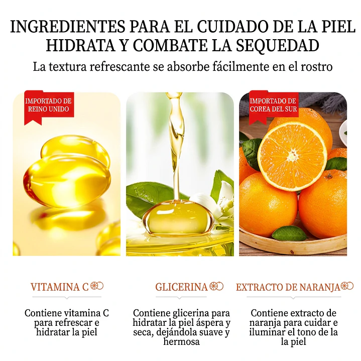 Kit Facial Bioaqua De Vitamina C Aclarante e Hidratante 4