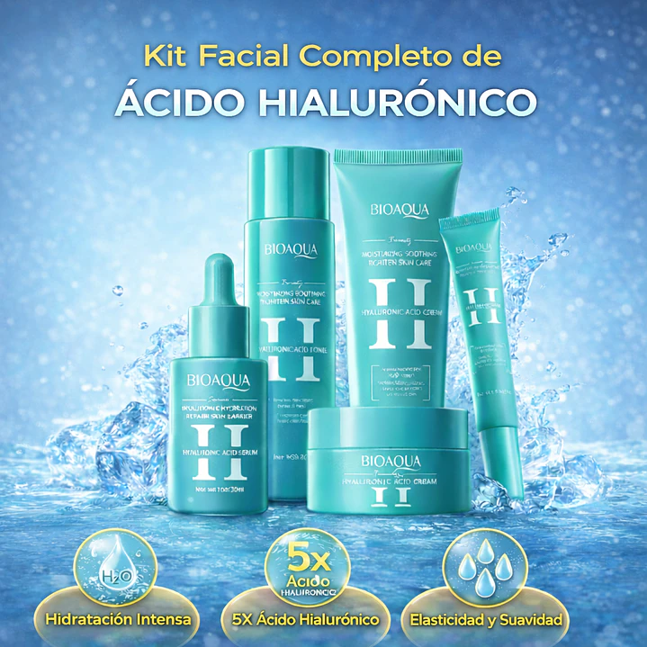 Kit Facial Bioaqua De Acido Hyalurónico 6