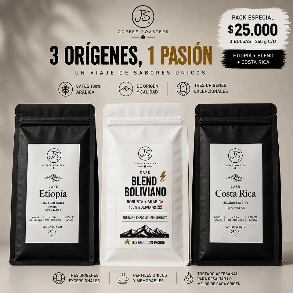 Pack 3 Cafés 250 grs c/u- 03 1
