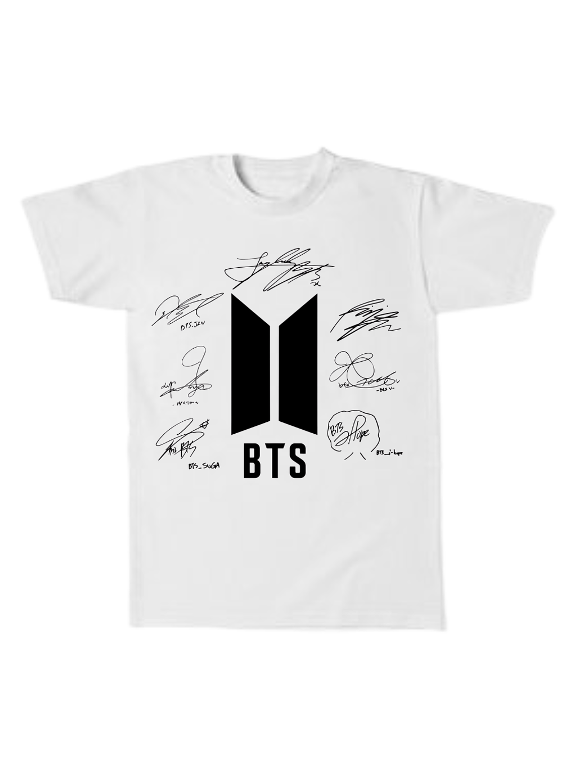 Polera firmas BTS 3