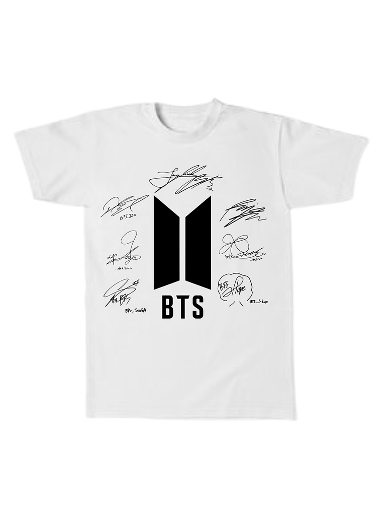 Polera firmas BTS 3