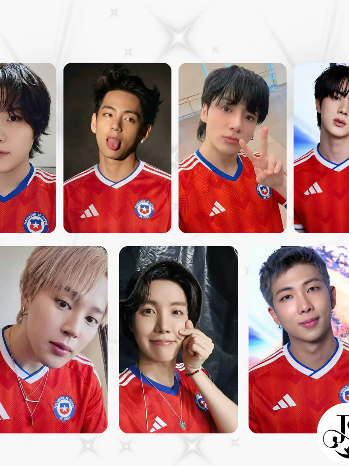Pack photocard Bts selección chilena 1