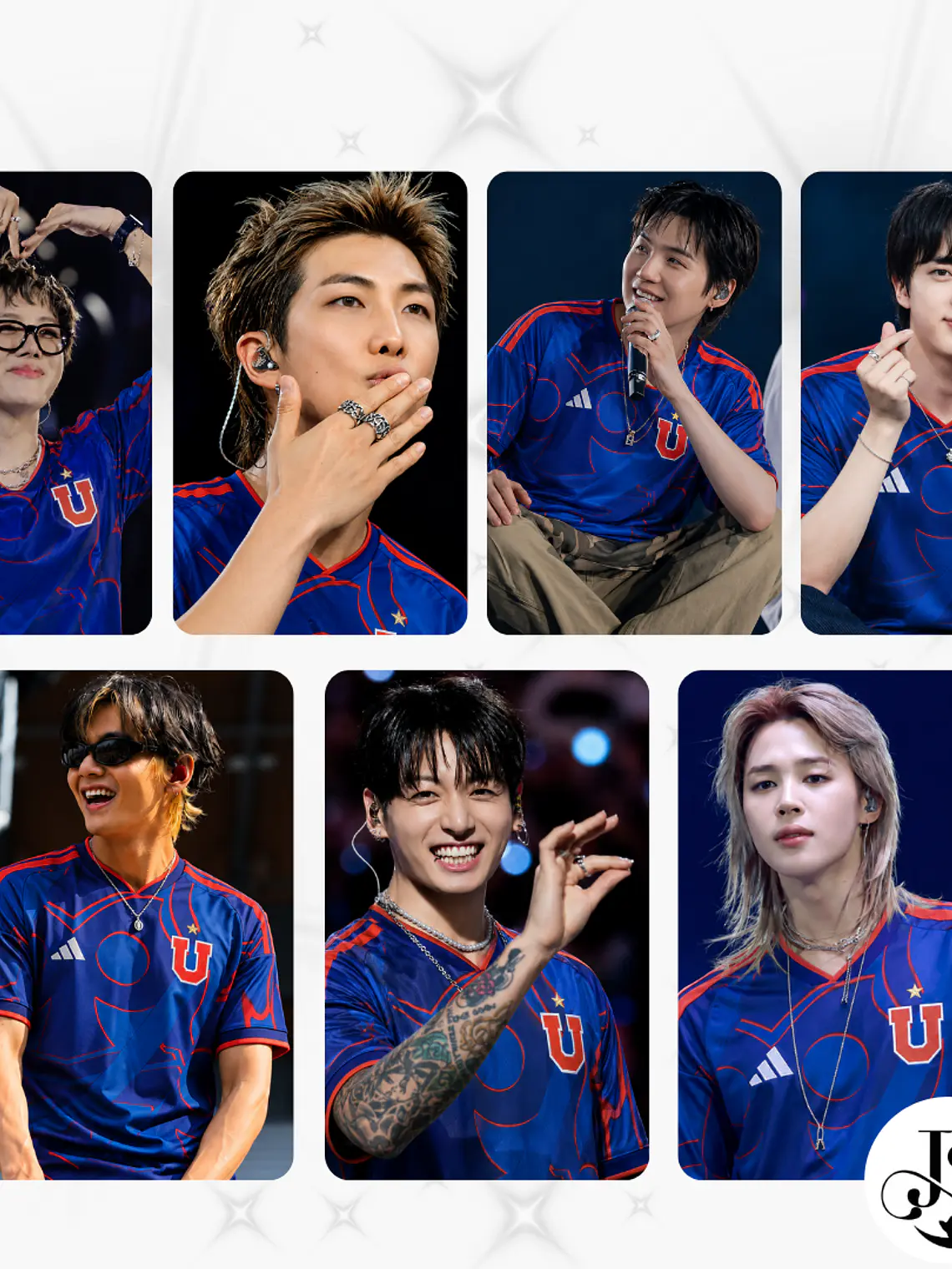 Pack photocard Bts Universidad de Chile 1