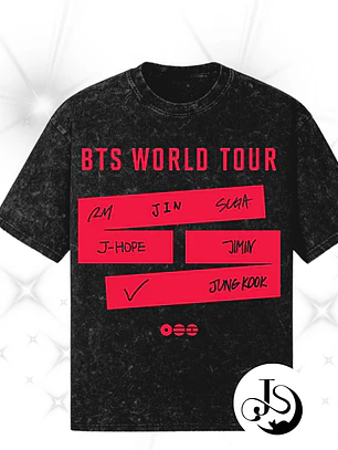 Polera BTS Arirang acid wash promo army