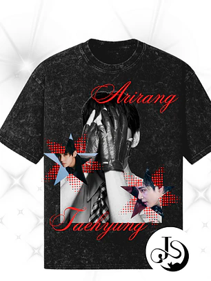 Polera Bts Arirang integrantes acid wash