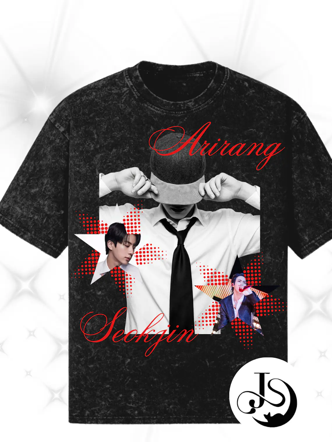 Polera Bts Arirang integrantes acid wash 3