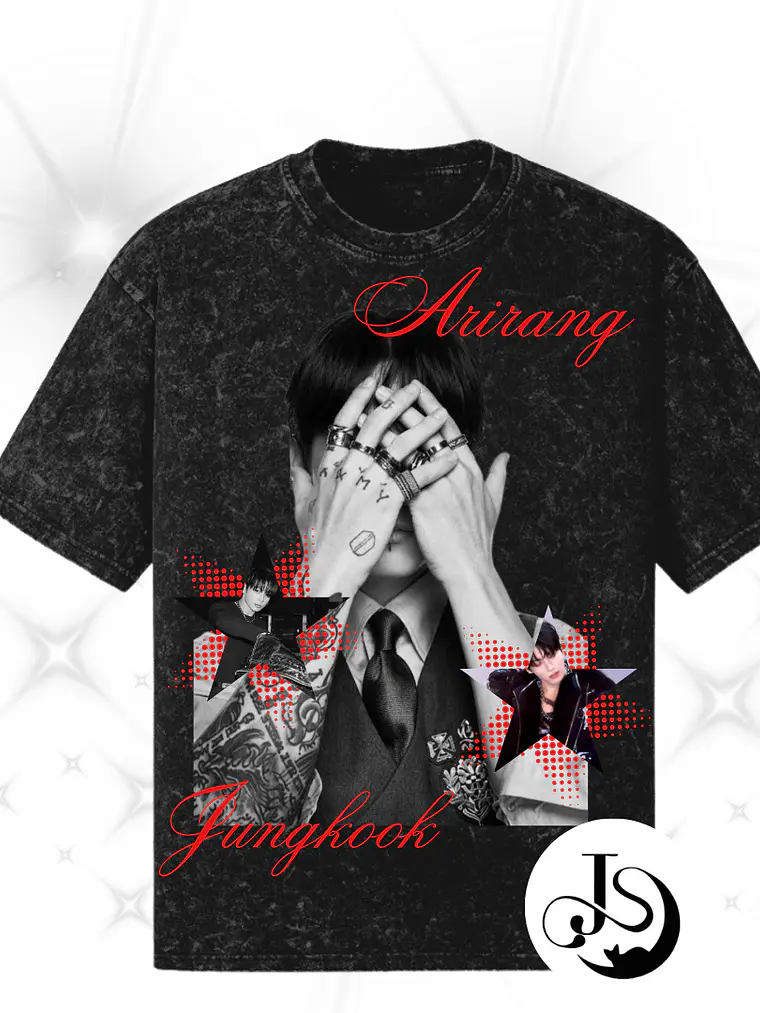 Polera Bts Arirang integrantes acid wash 4