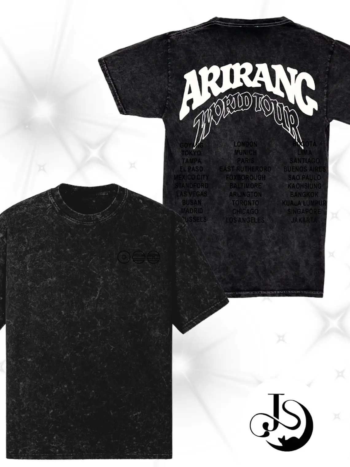Polera Arirang Bts acid wash 1