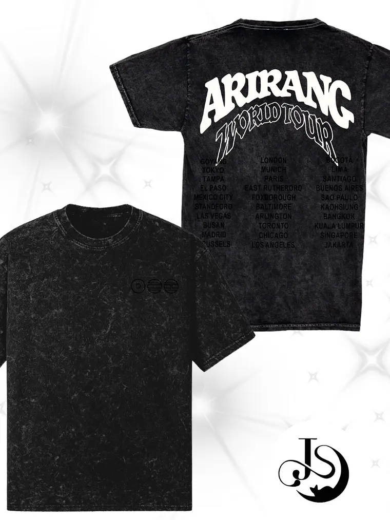 Polera Arirang Bts acid wash 1