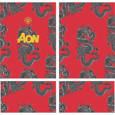 Arte Vetor Camisa Manchester United dragão
