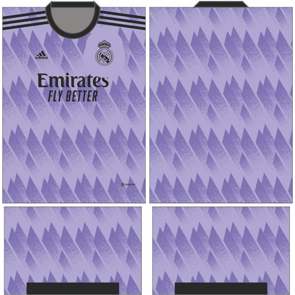 Arte Vetor Camisa Real Madrid visita 2022-2023