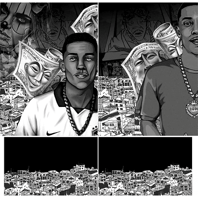 Arte estampa camisa Favela Mod-0023