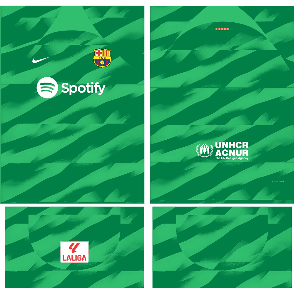 Arte Vetor Camisa Barcelona Goleiro 2023-2024