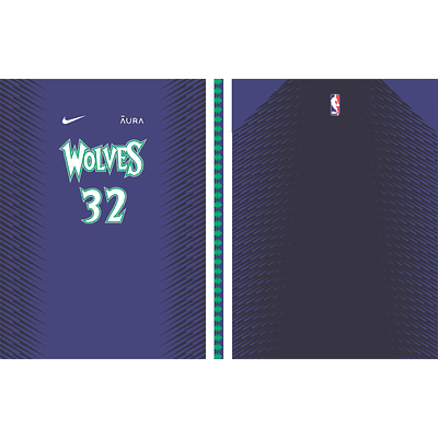 Arte Vetor Camisa Wolves NBA2021-2022