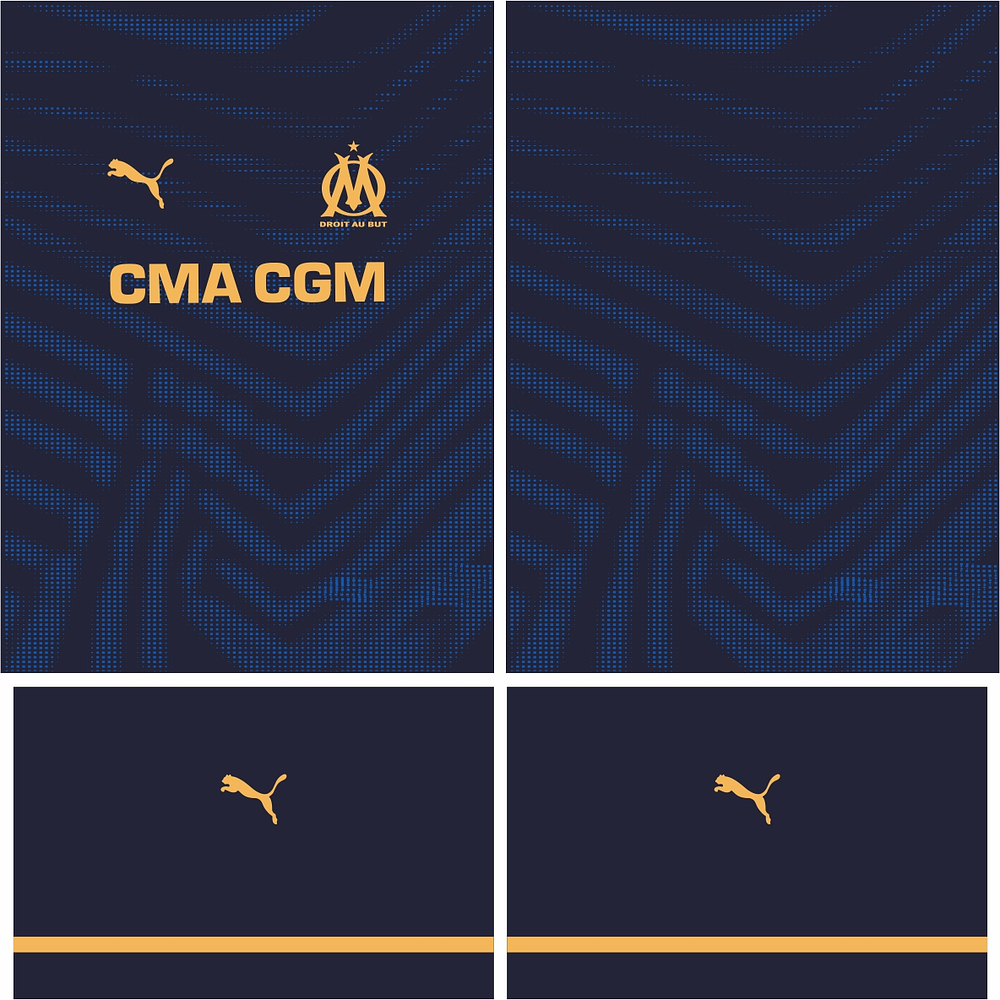 Arte Vetor Camisa Olympique Marseille Conceito 2023