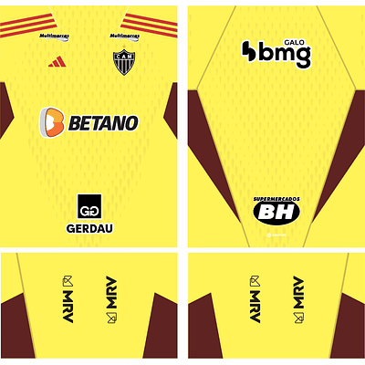 Arte Vetor Camisa Atlético Mineiro Goleiro II 2023-24