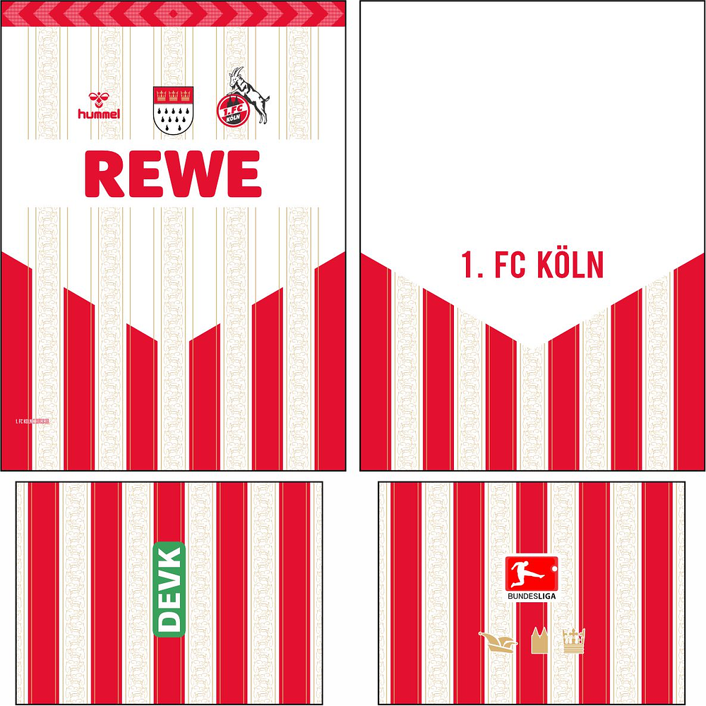 Arte Vetor Camisa FC Köln Carnaval 2023-24