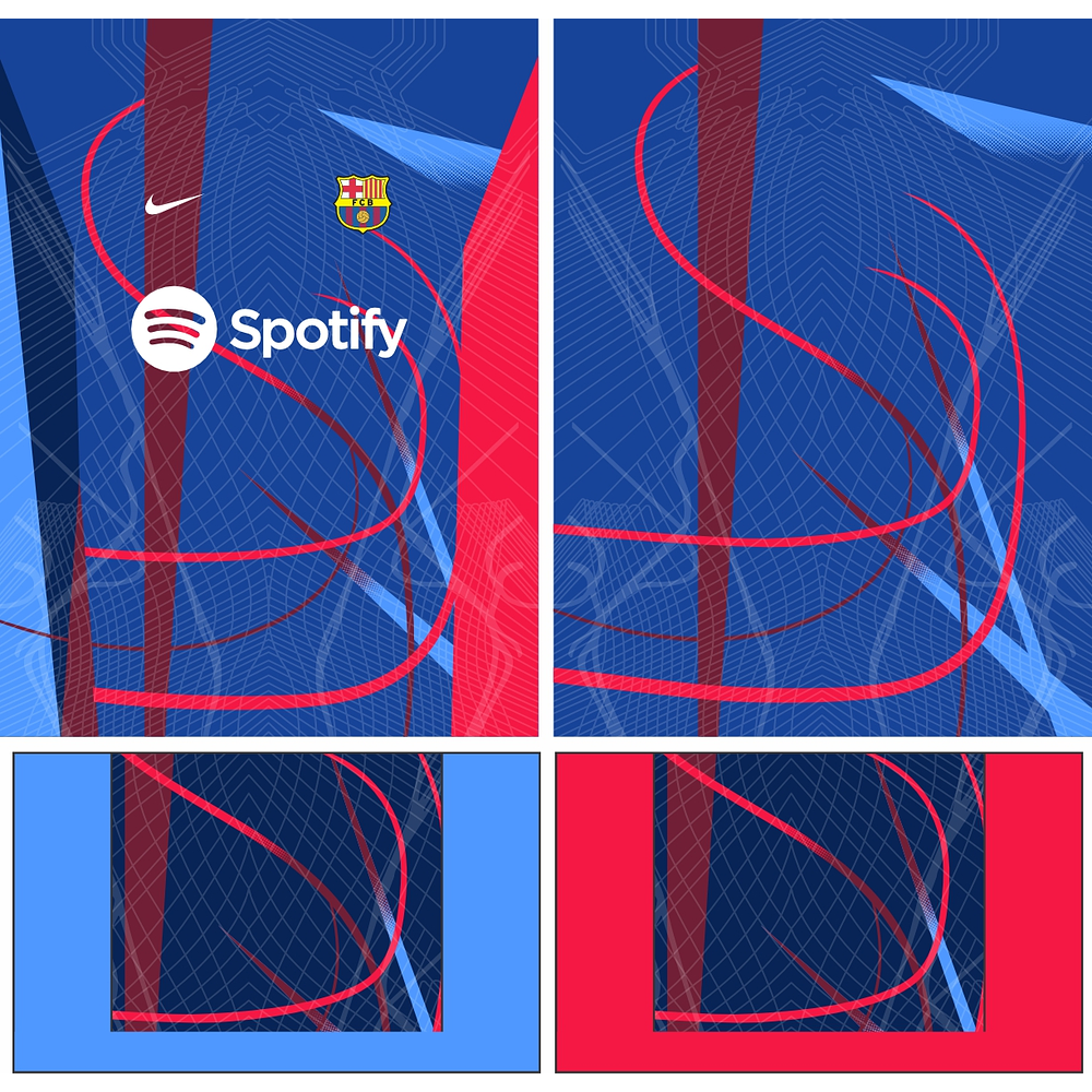 Arte Vetor Camisa Barcelona Conceito 2024-25