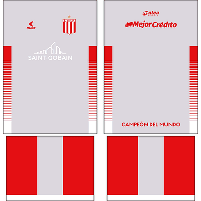 Arte Vetor Camisa Estudiantes Plata Visita 2024