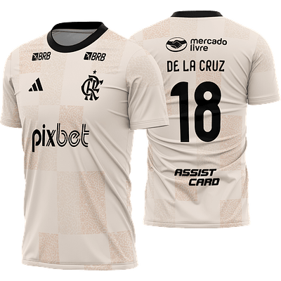Arte Vetor Camisa Flamengo Pré-Jogo 2024-25