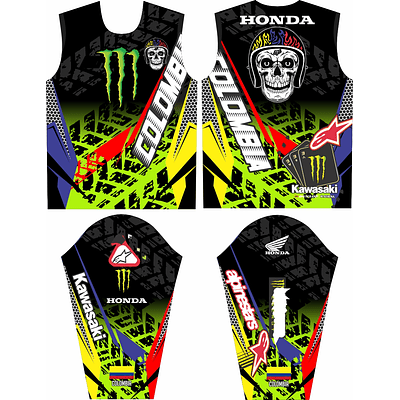 Arte vetor camisa Motocross Trilha Mod-0005