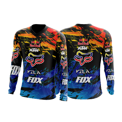 Arte vetor de camisa de Motocross Mod-7