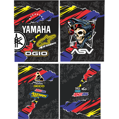 Arte vetor de camisa de  Motocross Mod-6
