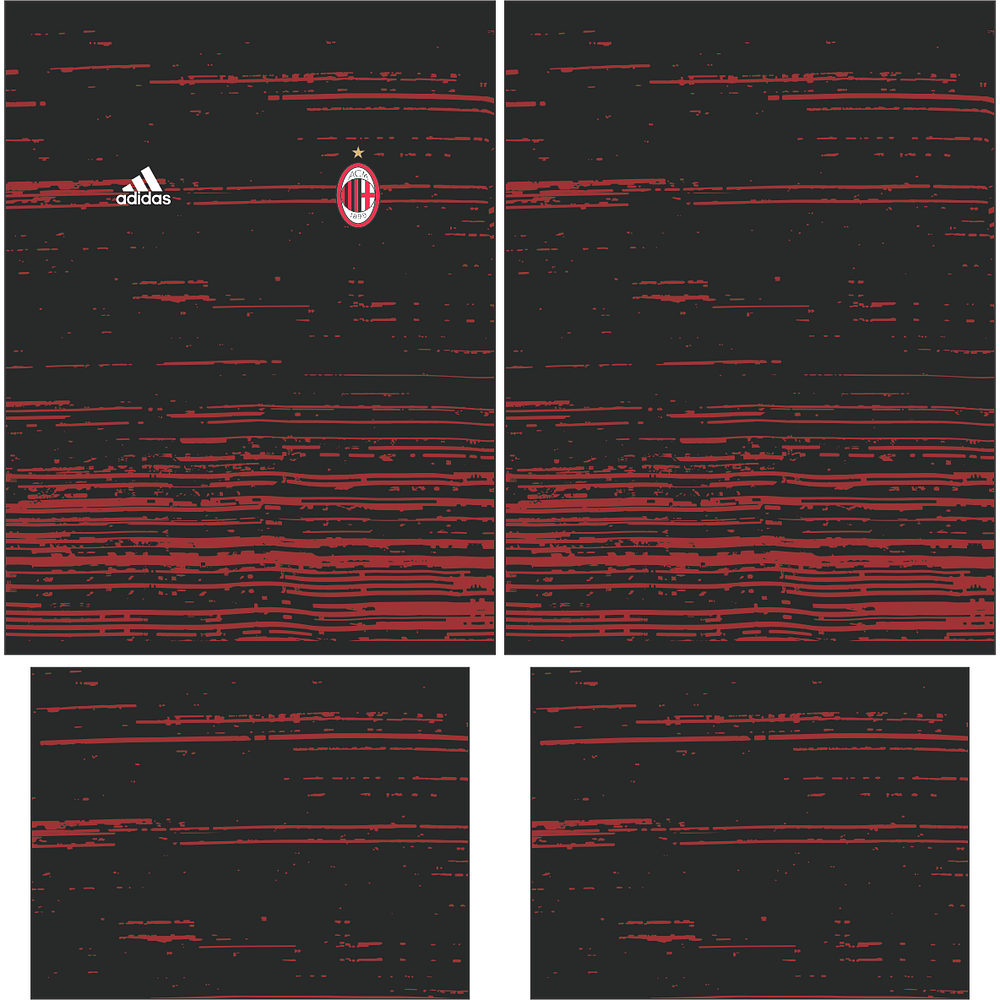 Arte Vetor Camisa AC Milan Pré-jogo 2016-2017