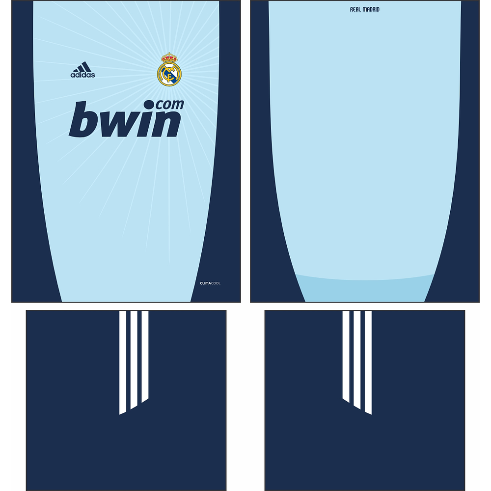 Arte Vetor Camisa Real Madrid Goleiro 2009-2010