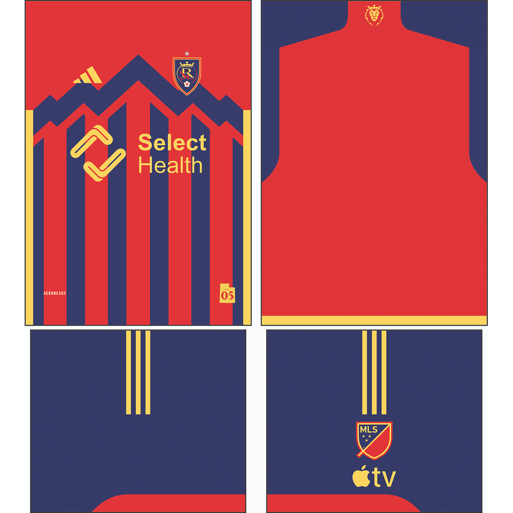 Arte Vetor Camisa Real Salt Lake Local 2024