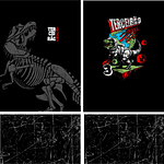 Arte Vetor Camisa camisa terceirao t rex Mod-30