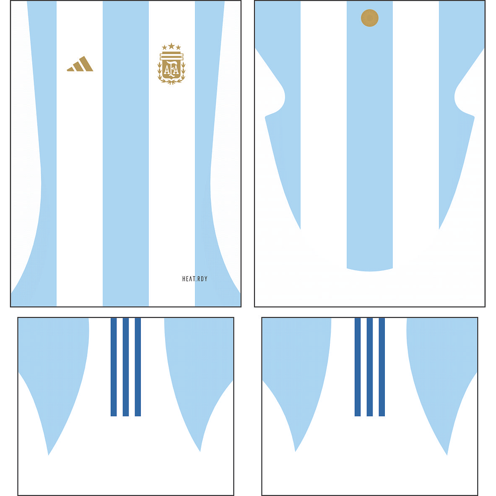 Arte Vetor Camisa Argentina Local 2024