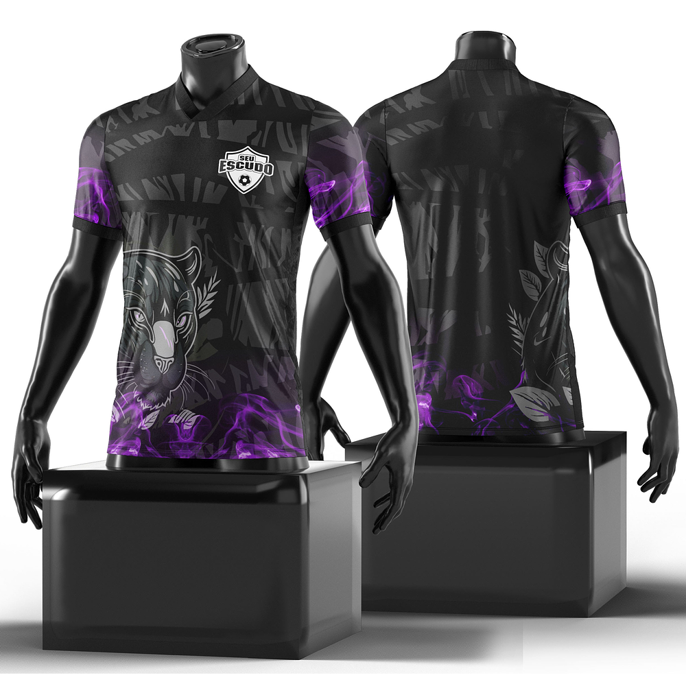 Arte Vetor Camisa Pantera Negra Interclasse Mod-3