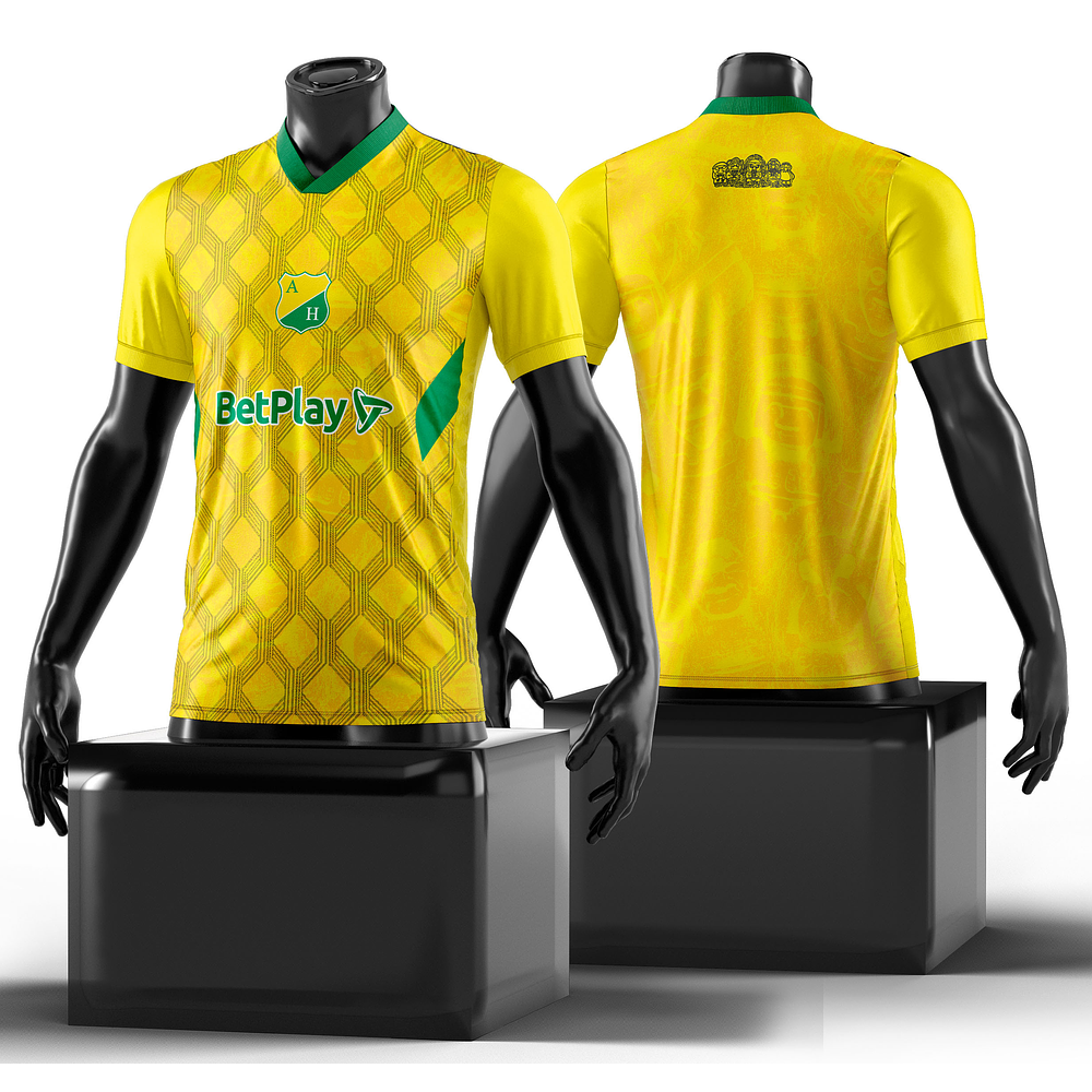 Arte Vetor Camisa Atletico Huila Local 2024-25