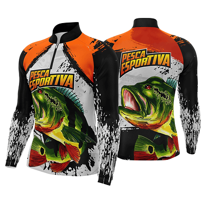 Arte estampa camisa Pesca Mod-0007